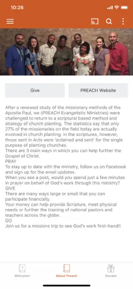 Game screenshot PREACH Evangelistic Ministries hack