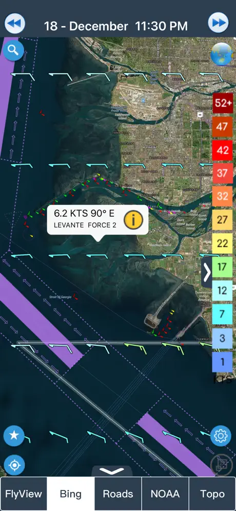 Wind forecast for Windgurus