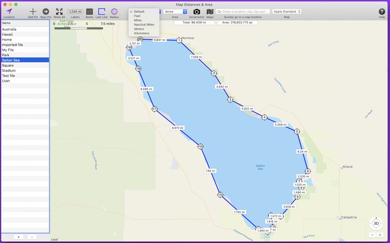 map distances & area iphone screenshot 4