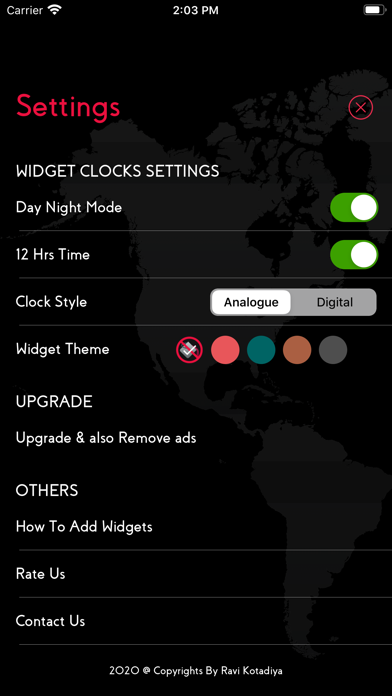 Screenshot #3 pour World Clocks - Widget