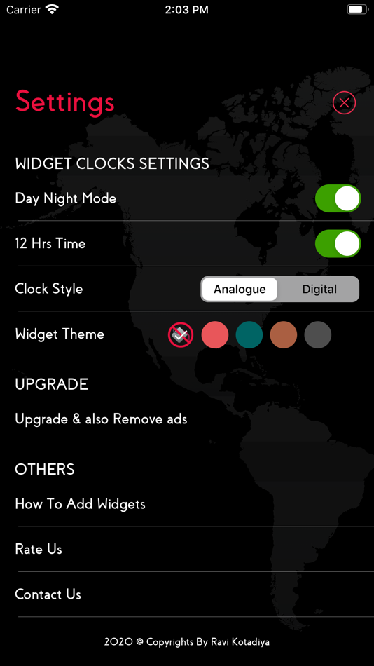 #3. World Clocks - Widget (iOS) 게시자: Ravi Kotadiya