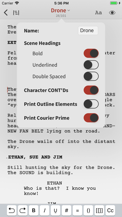 Slugline: Simply Screenwriting Screenshot