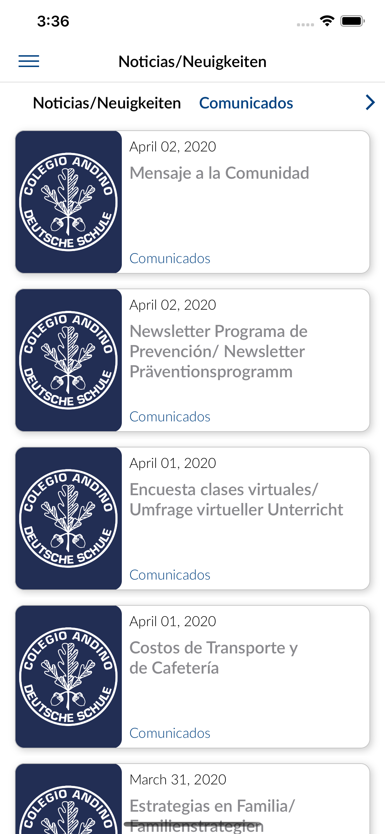 Colegio Andino screenshot 4