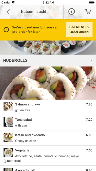 Natsumi sushi Screenshot