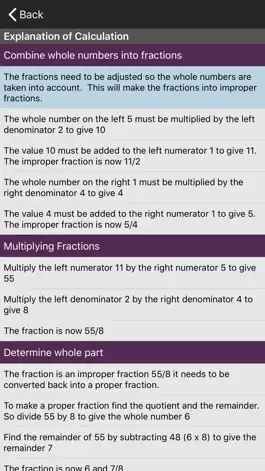 Game screenshot Fractions Calculator apk