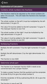 Fractions Calculator screenshot