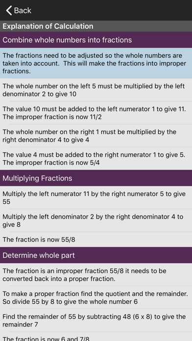 Screenshot #2 pour Fractions Calculator