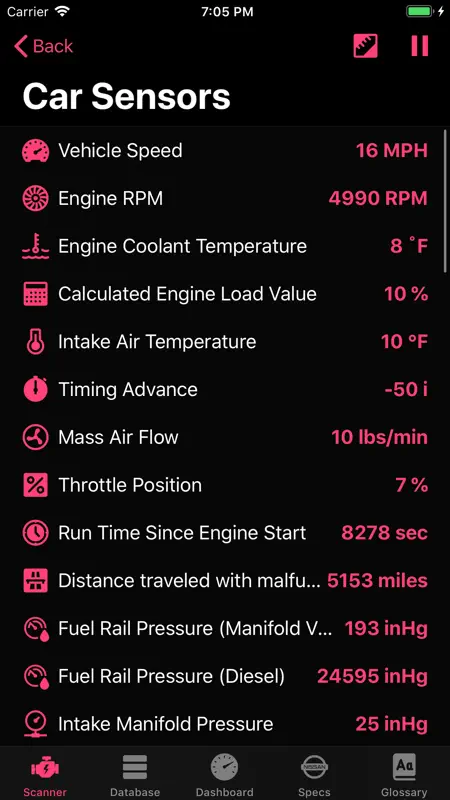 OBD for Nissan screenshot 5 of 10