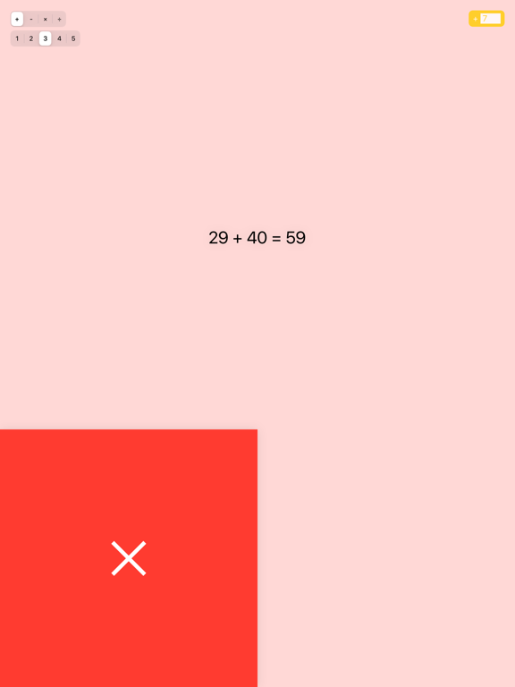Math Intuition Trainer iPad screenshot