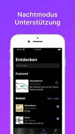 Screenshot von Podlive auf dem iPhone 6