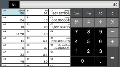 Calculator  SpreadSheet Screenshot