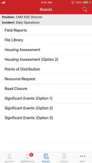 WebEOC screenshot 4