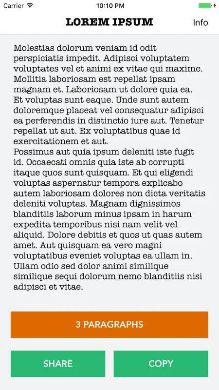 Lorem Ipsum Generator Keyboard screenshot 1 of 2