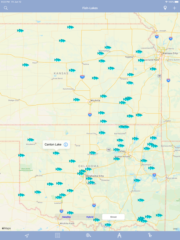 Screenshot #4 pour Oklahoma-Kansas: Lakes, Fishes