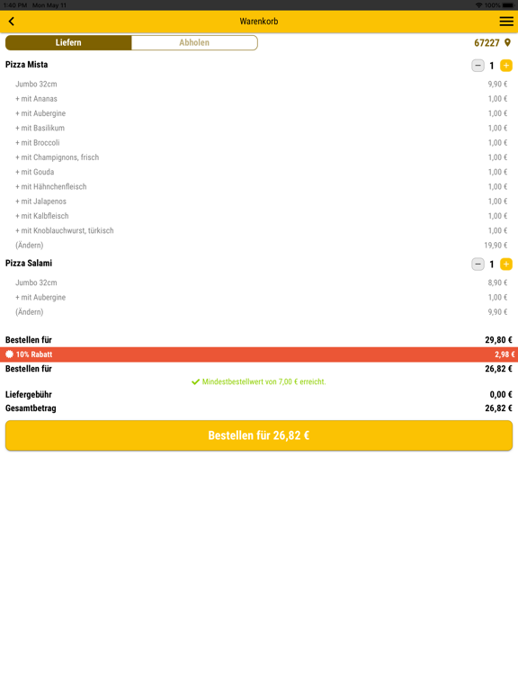 Screenshot #5 pour MR. Pizza Frankenthal