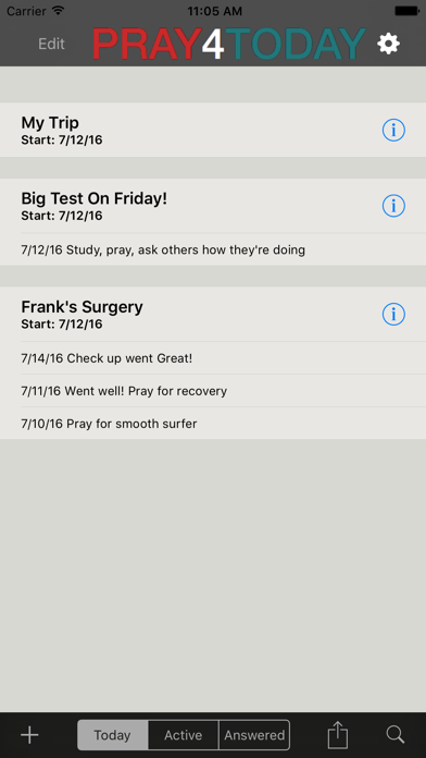 Screenshot #1 pour Pray 4 Today - Prayer Journal