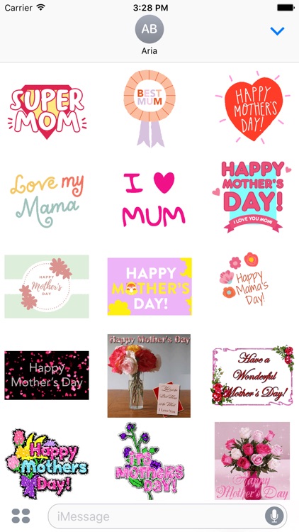 I Love Mom Animated Sticker
