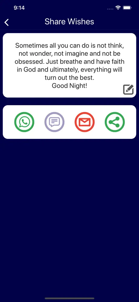 Good Night SMS