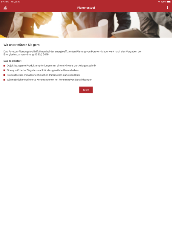 Poroton Planungstool