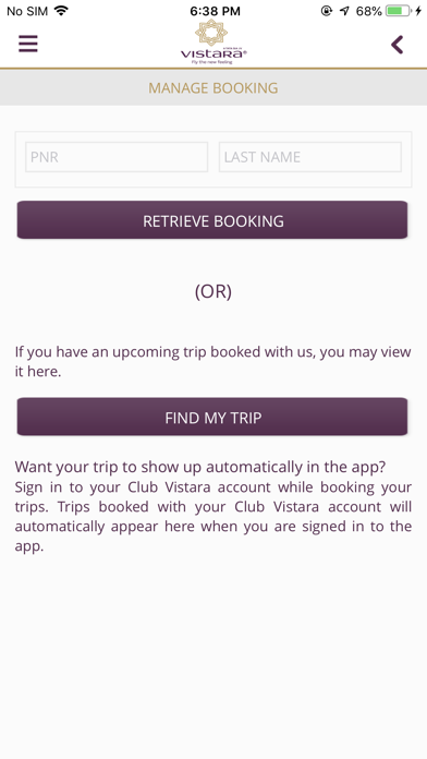 Vistara - India's Best Airline Screenshot