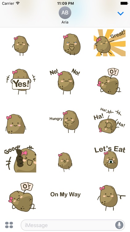 Animated Ms. Potato Sticker