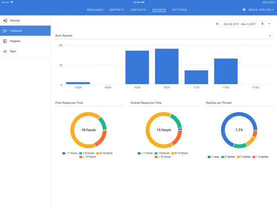 Replies iPad screenshot 1 - Business app
