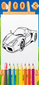 Vehicle Coloring Book Game screenshot #1 for iPhone