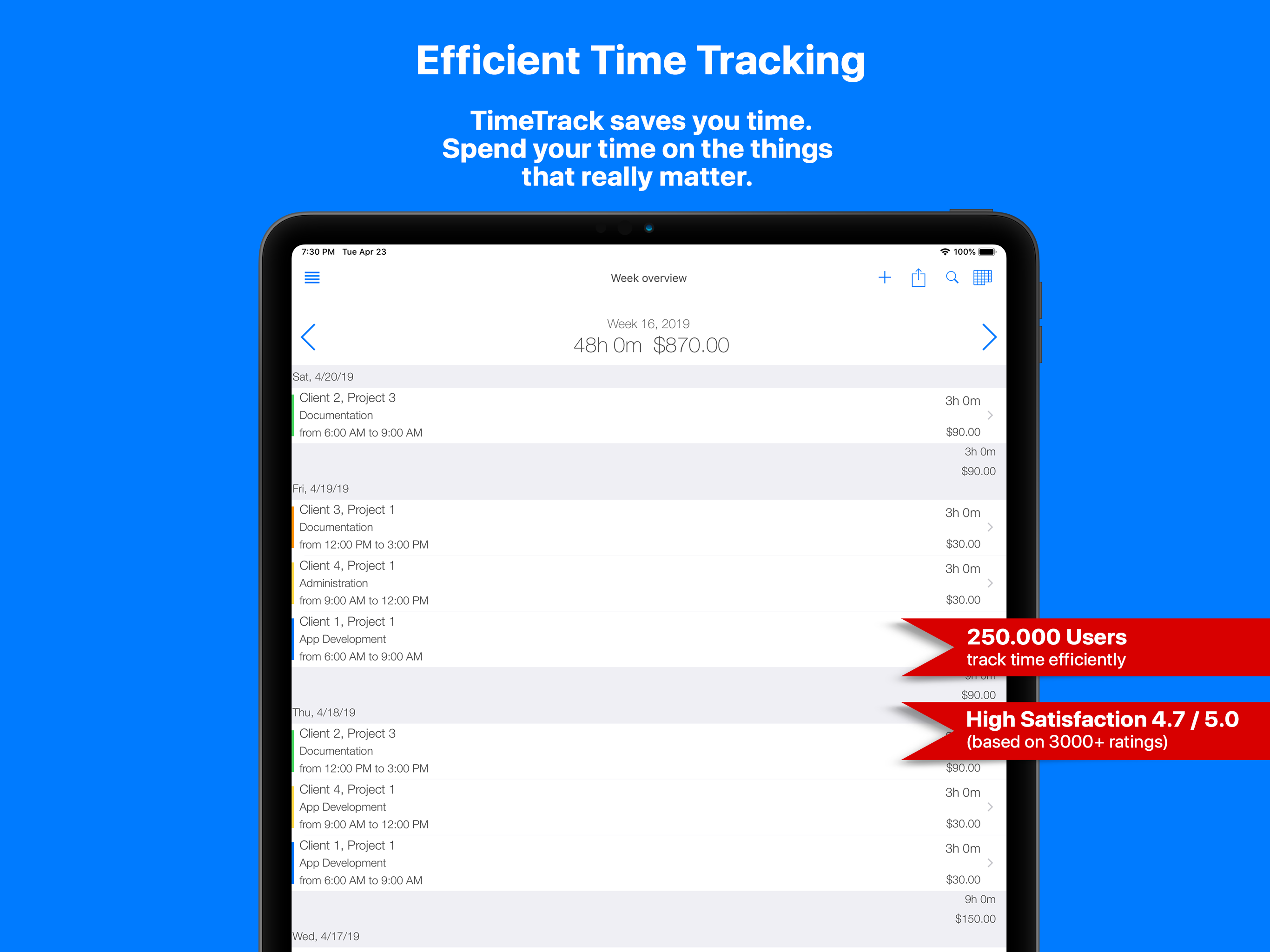 TimeTrack for Freelancers screenshot 8
