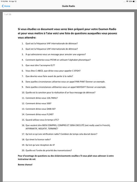 PSTAR Plus - Transport Canada iPad screenshot 5 - Education app