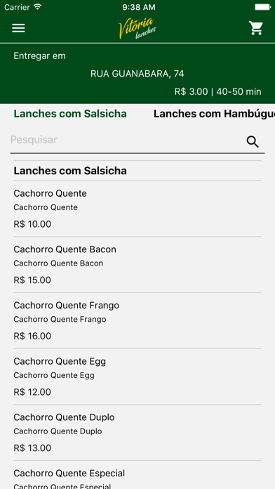 Vitória Lanches Screenshot
