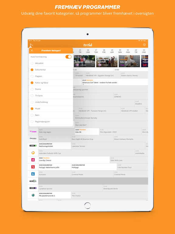 Screenshot #6 pour tvtid – Dansk Tv-guide