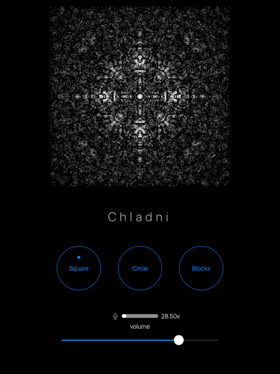 Chladni Screen iPad screenshot 1 - Music app