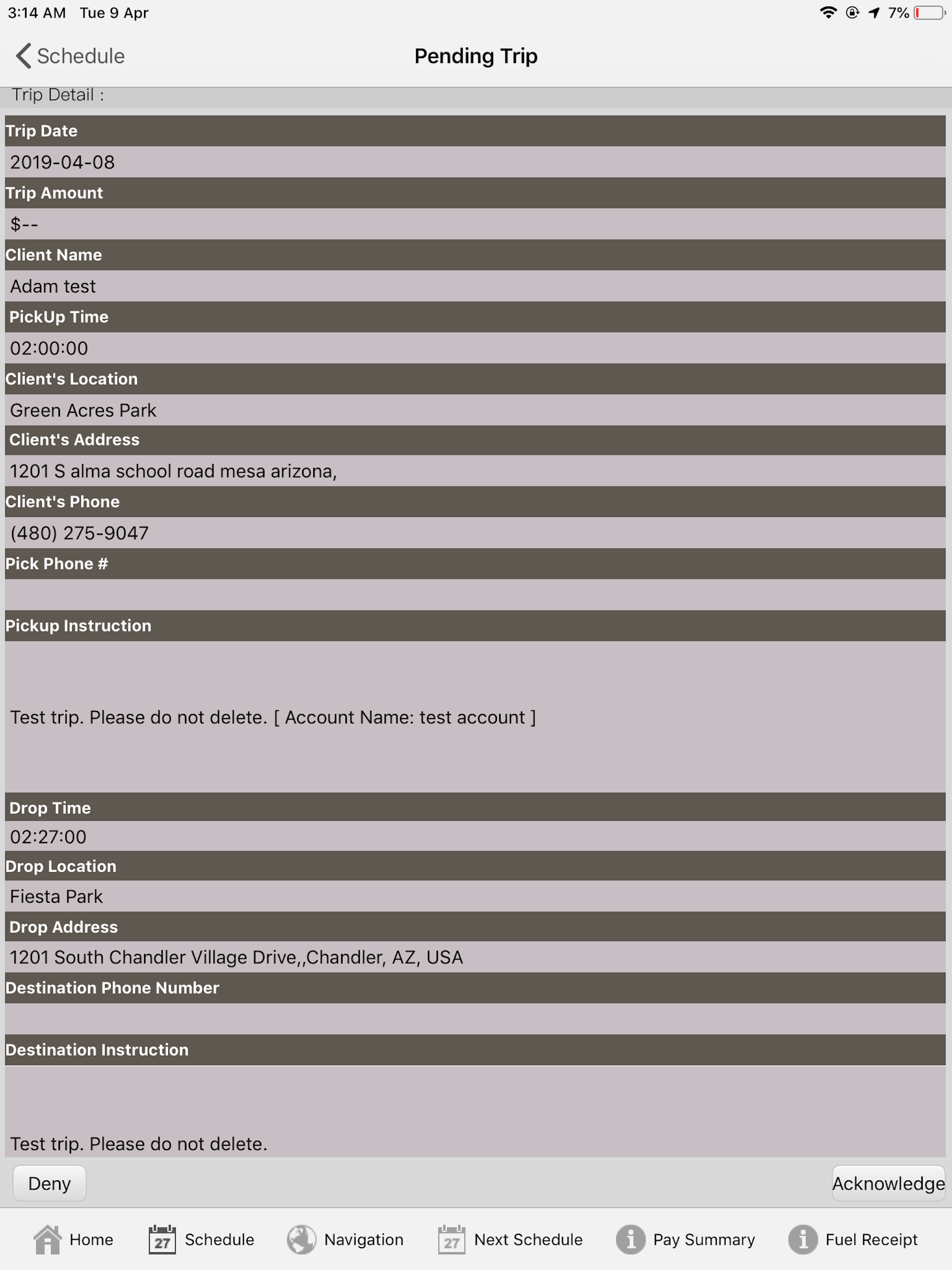 NEMT Driver Receipt screenshot 10
