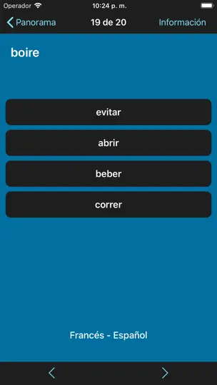 Captura de pantalla de Francés: Verbos & Conjugación en iPhone 8