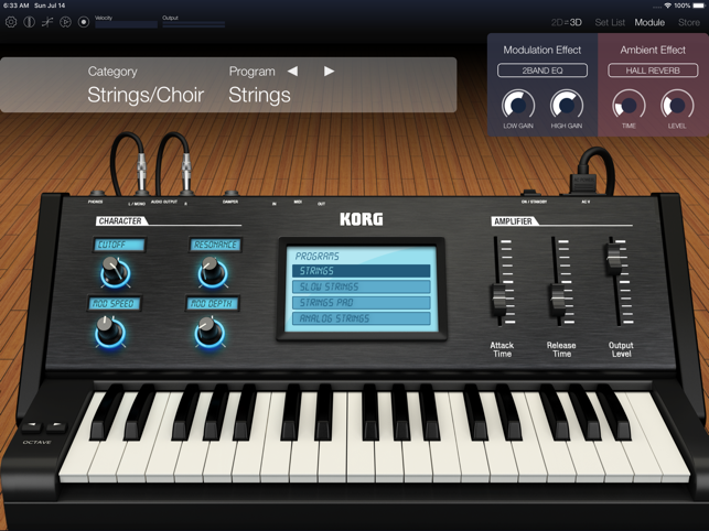 Скриншот модуля KORG Pro