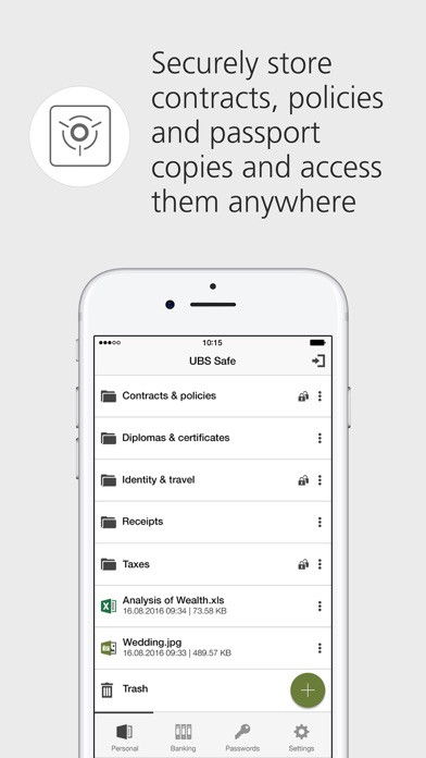 UBS Safe: Digital security Screenshot