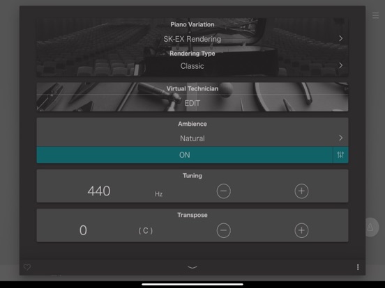 PianoRemote iPad screenshot