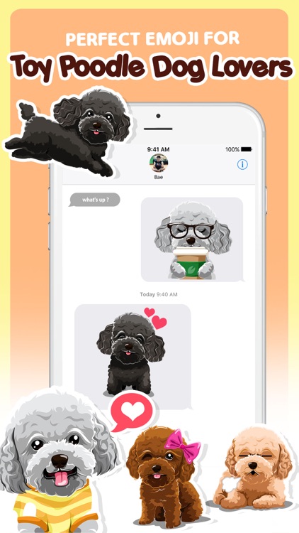 Toy Poodle Dog Emojis Stickers