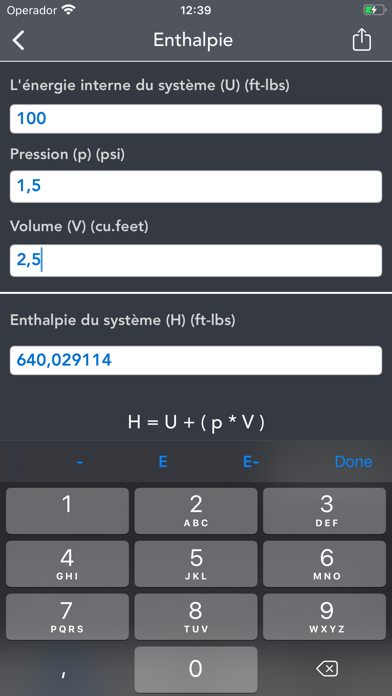 Screenshot #2 pour Thermodynamique lite