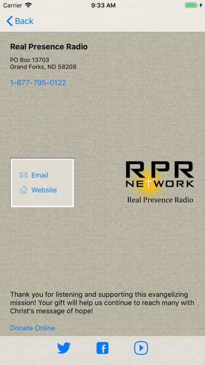 Real Presence Radio by Miriam Technologies