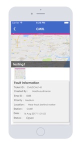CMRL Complaint Management screenshot