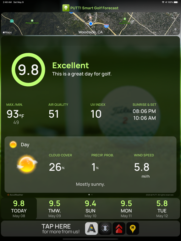 Screenshot #4 pour PUTT! Smart Golf Forecast
