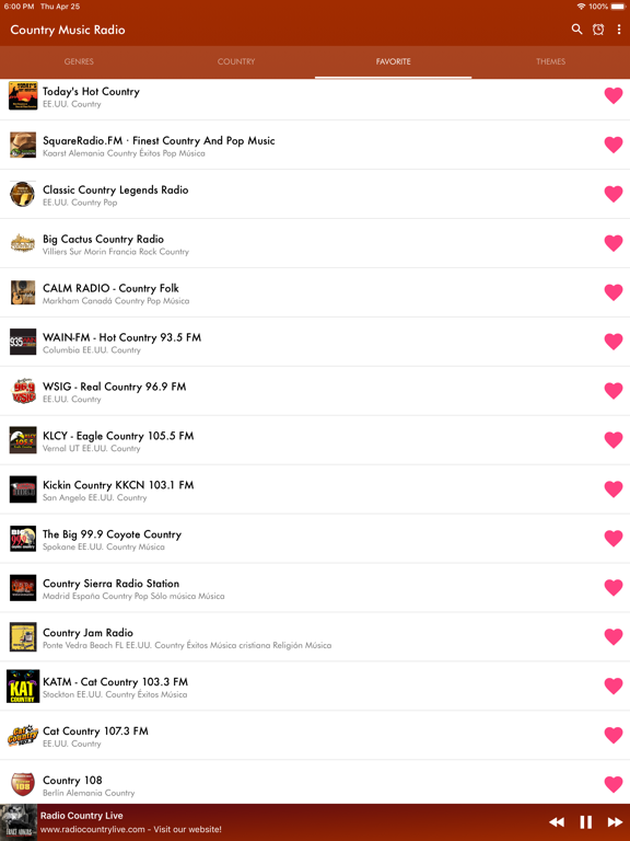 Screenshot #6 pour Country Music Radio app