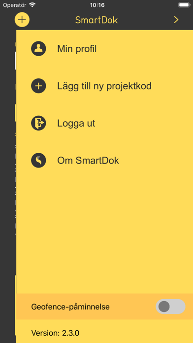 SmartDok Personalliggare Screenshot
