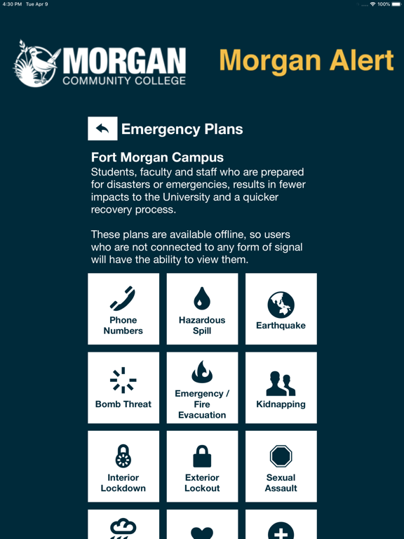 Morgan Alert iPad screenshot 6 - Education app