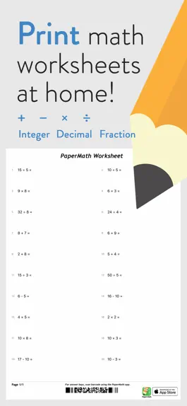 Game screenshot Paper Math: Print Worksheets mod apk