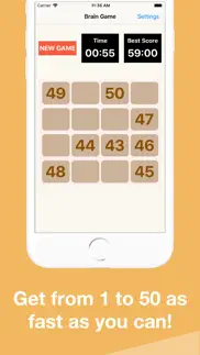 brain game: 1 to 50 iphone screenshot 2