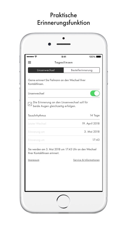 Fielmann Kontaktlinsen App