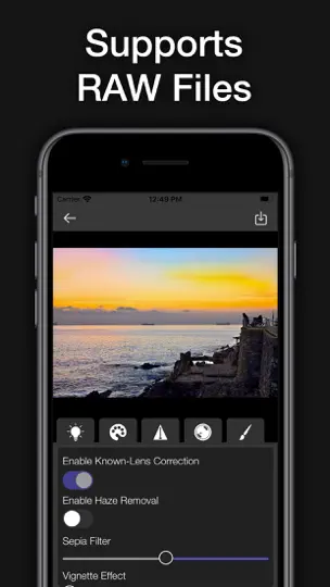 Скриншот Light Suite - RAW Photo Editor на iPhone 7