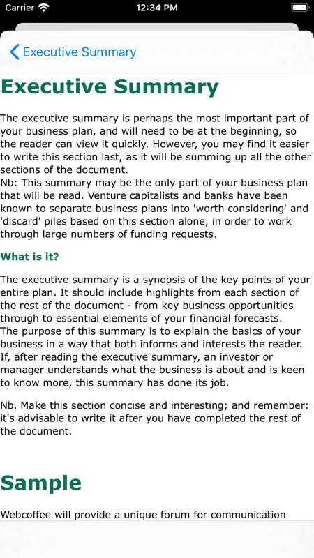 Business Plan screenshot 5 of 6